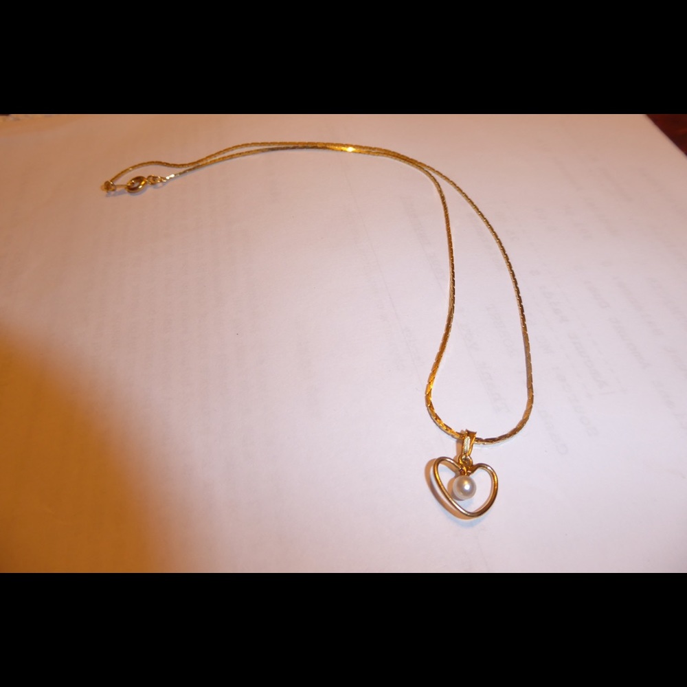 Gold plated thin necklace